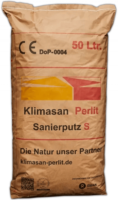 Sanierung mit Sanierputz S von Klimasan Perlit